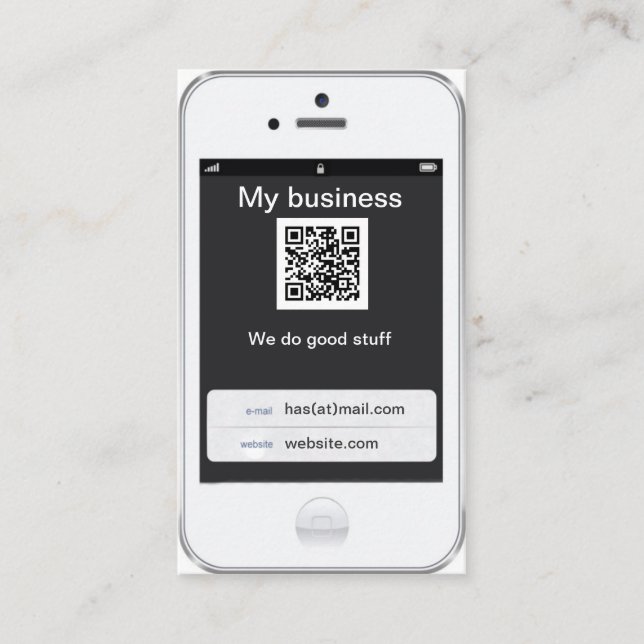 Yrkesmässig design för anpassadevitiPhone Visitkort (Framsida)