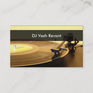 Yrkesmässig DJ-vintageTurntable Visitkort