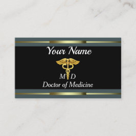Yrkesmässig doktor av den medicinguld och svarten visitkort