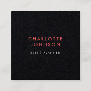 Yrkesmässig elegant för händelsePlannerMinimalist Fyrkantigt Visitkort