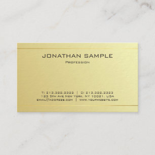 Yrkesmässig elegant guld- LookMinimalistlyx Visitkort