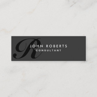 Yrkesmässig elegant modern svart för Monogram Mini Visitkort