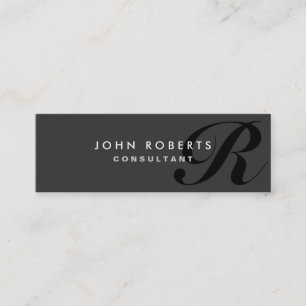 Yrkesmässig elegant modern svart för Monogram Mini Visitkort