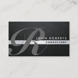 Yrkesmässig elegant modern svart för Monogram Visitkort
