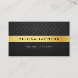 Yrkesmässig elegant modern svart och guld visitkort