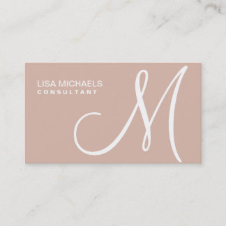 Yrkesmässig elegant MonogramMakeupkonstnär Visitkort