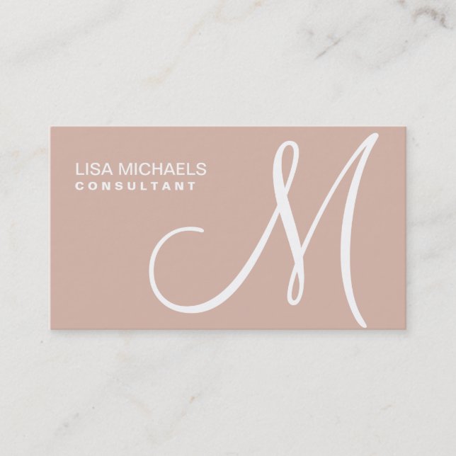 Yrkesmässig elegant MonogramMakeupkonstnär Visitkort (Framsida)