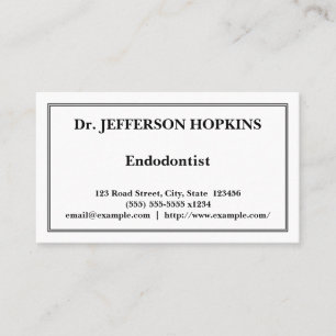 Yrkesmässig Endodontistvisitkort Visitkort