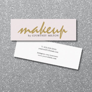 Yrkesmässig enkel elegant Makeupkonstnär Mini Visitkort