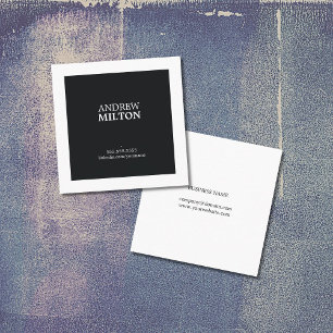 Yrkesmässig enkel konsulent för elegantsvartvit fyrkantigt visitkort