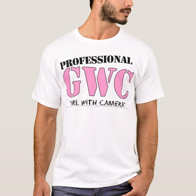 Yrkesmässig flicka med kameran t shirt (Framsida)
