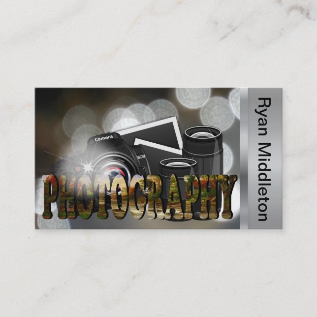 Yrkesmässig fotograf visitkort (Framsida)