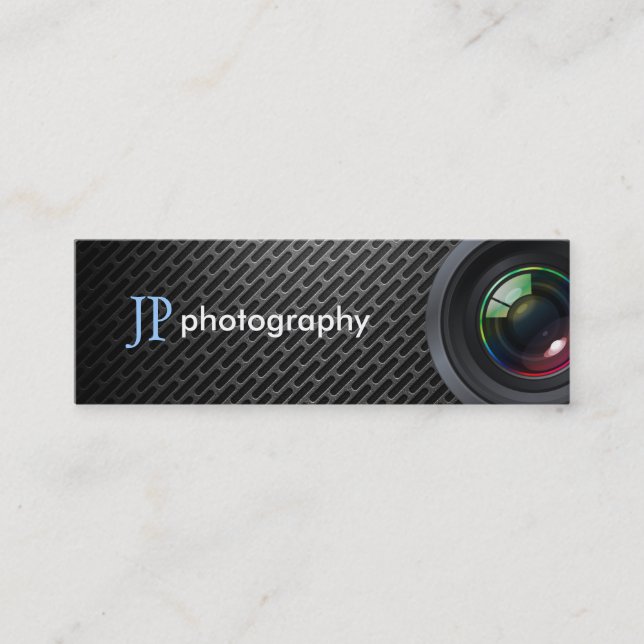 Yrkesmässig fotografkamera Lens Mini Visitkort (Framsida)