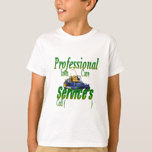 Yrkesmässig gräsmattaomsorg servar tee shirt