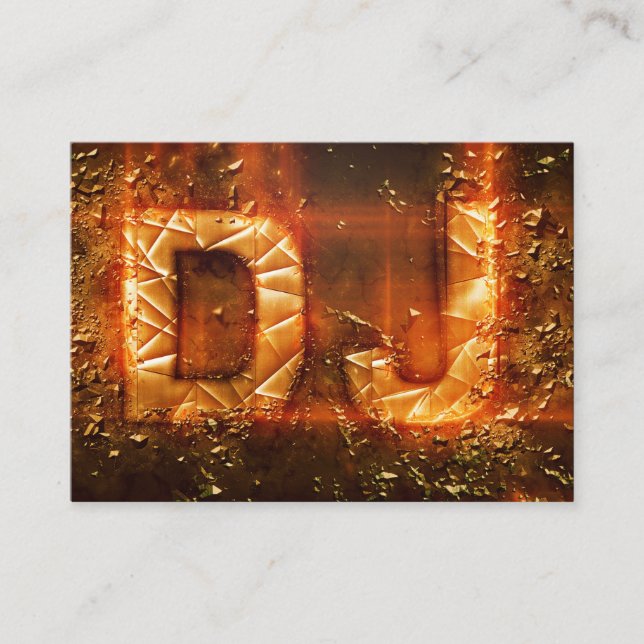 Yrkesmässig guld- exploderande DJ-logotypvisitkort Visitkort (Framsida)