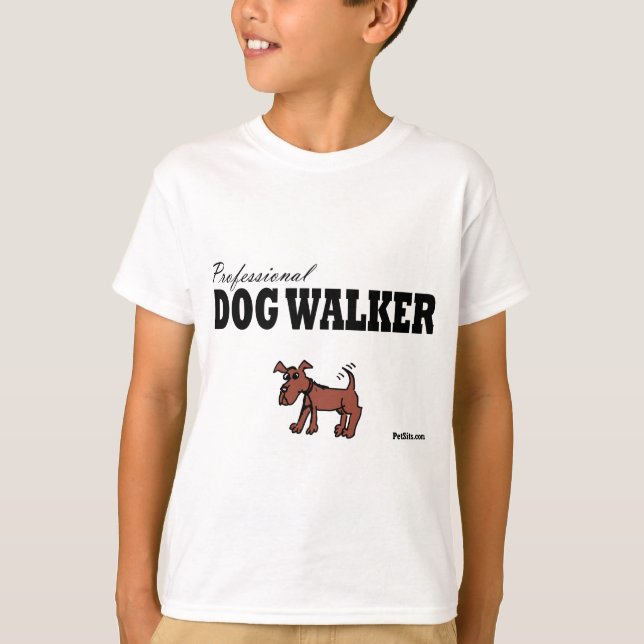 Yrkesmässig hundfotgängare t-shirt (Framsida)