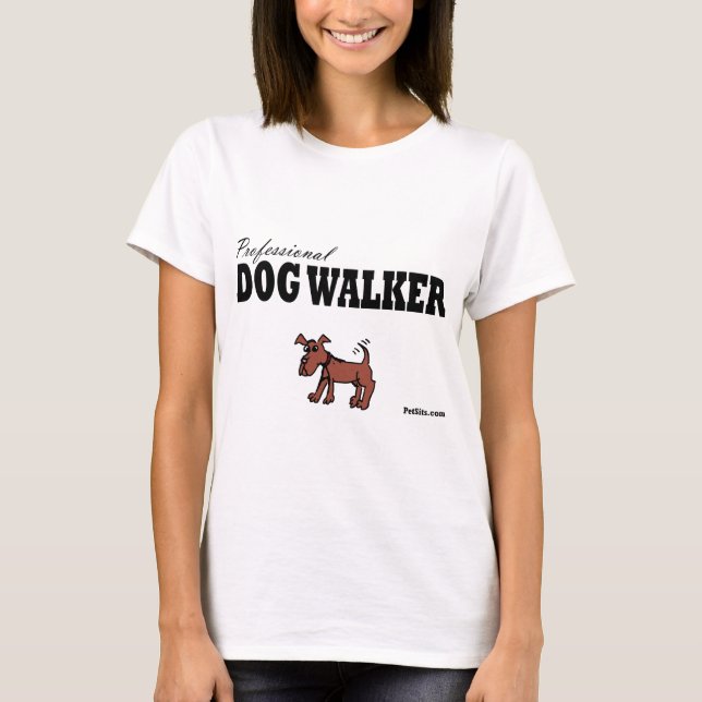 Yrkesmässig hundfotgängare t-shirt (Framsida)