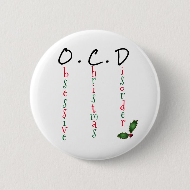 Yrkesmässig julstörning Festive Funny Flair Knapp (Framsida)