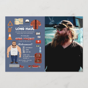 Yrkesmässig lastbilsförarefotoinbjudan inbjudningar