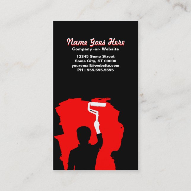 yrkesmässig målare visitkort (Framsida)