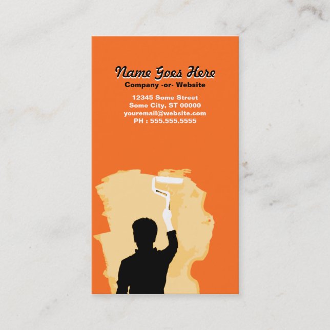 yrkesmässig målare visitkort (Framsida)