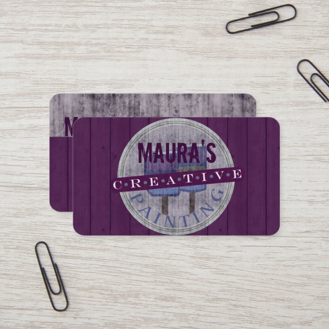 Yrkesmässig målarevisitkort visitkort (Fram/Back In Situ)