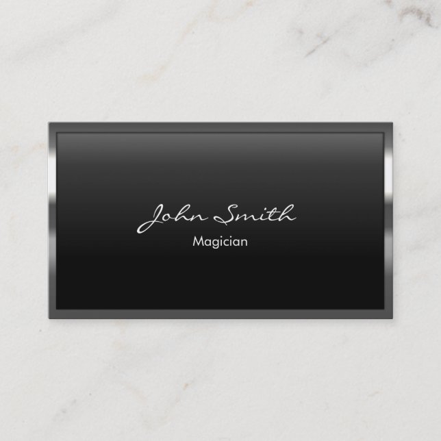 Yrkesmässig metallgränstrollkarl visitkort (Framsida)