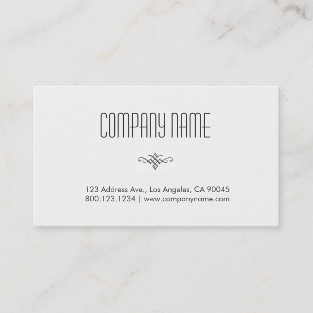 Yrkesmässig & minsta vit visitkort (Framsida)