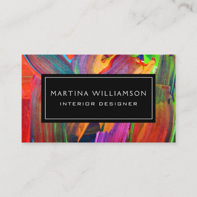 Yrkesmässig modern abstrakt märkes- konstnär visitkort (Framsida)