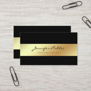 Yrkesmässig modern chic för elegantsvartguld visitkort