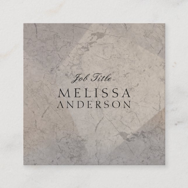 Yrkesmässig modern elegant marmor fyrkantigt visitkort (Framsida)
