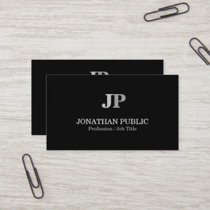 Yrkesmässig modern elegant Monogramchic Visitkort