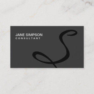 Yrkesmässig modern elegantsvart för Monogram Visitkort