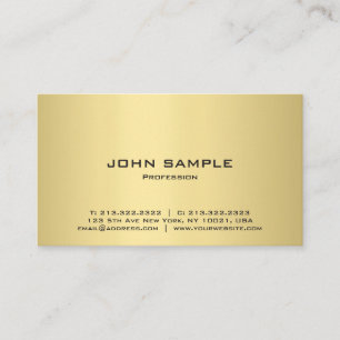 Yrkesmässig modern elegantsvart och guld- Matte Visitkort