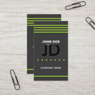 Yrkesmässig modern grönt visitkort