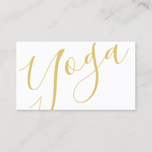 Yrkesmässig modern guld- Yogainstruktör Visitkort