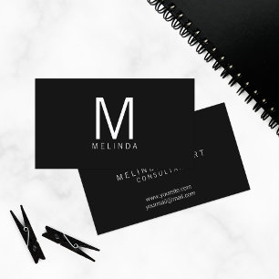 Yrkesmässig modern Minimalist Monogram Visitkort