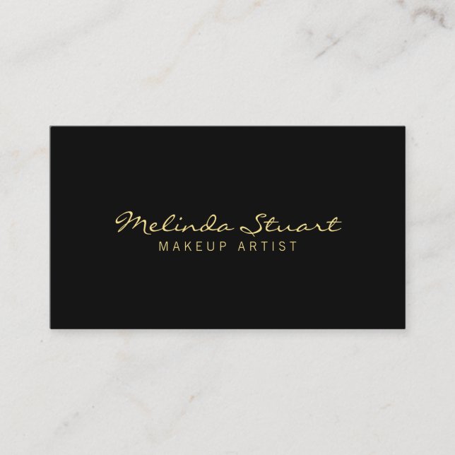 Yrkesmässig modern svart- och guldtidsbeställning tidsbeställning kort (Framsida)