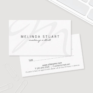 Yrkesmässig modern svartvit tidsbeställning kort