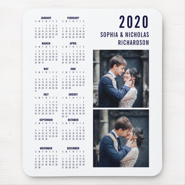Yrkesmässig modern | två kalender för foto 2020 musmatta (Framsidan)