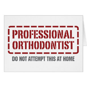 Yrkesmässig Orthodontist Hälsningskort