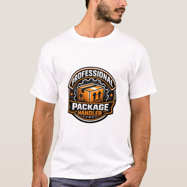Yrkesmässig pakethanterare t shirt (Framsida)