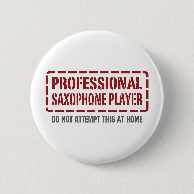 Yrkesmässig saxofonspelare knapp (Framsida)