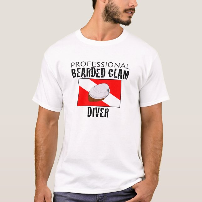 Yrkesmässig skäggig mussladykare tee (Framsida)