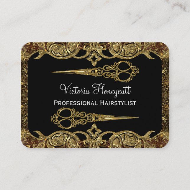 Yrkesmässig stil Wellington för dubbel sax Visitkort (Framsida)