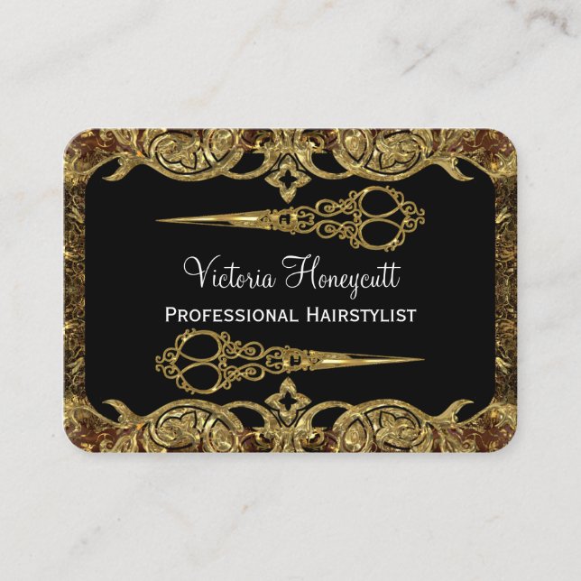 Yrkesmässig stil Wellington för dubbel sax Visitkort (Framsida)