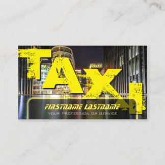 Yrkesmässig taxichaufför taxichaufför gul taxi visitkort
