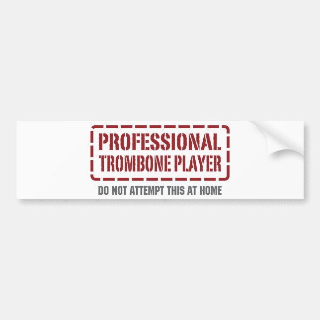 Yrkesmässig Trombonespelare Bildekal (Framsidan)