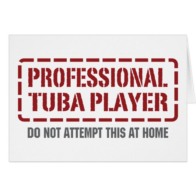 Yrkesmässig Tubaspelare Hälsningskort (Framsidan Horizontal)