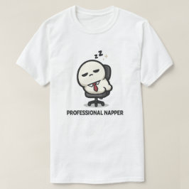 Yrkesmässig tupplur - Söt trött karaktär på kontor T Shirt